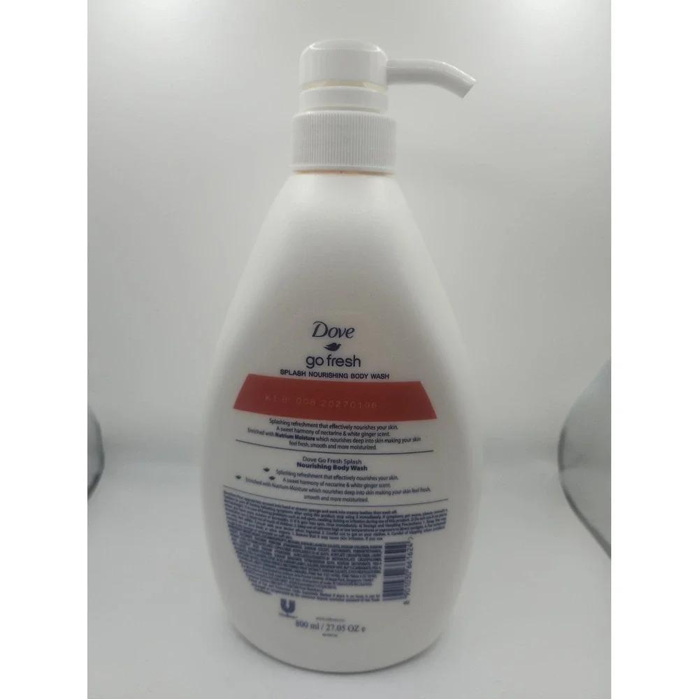 Dove GO FRESH Nectarine & White Ginger Body Wash 27 Oz